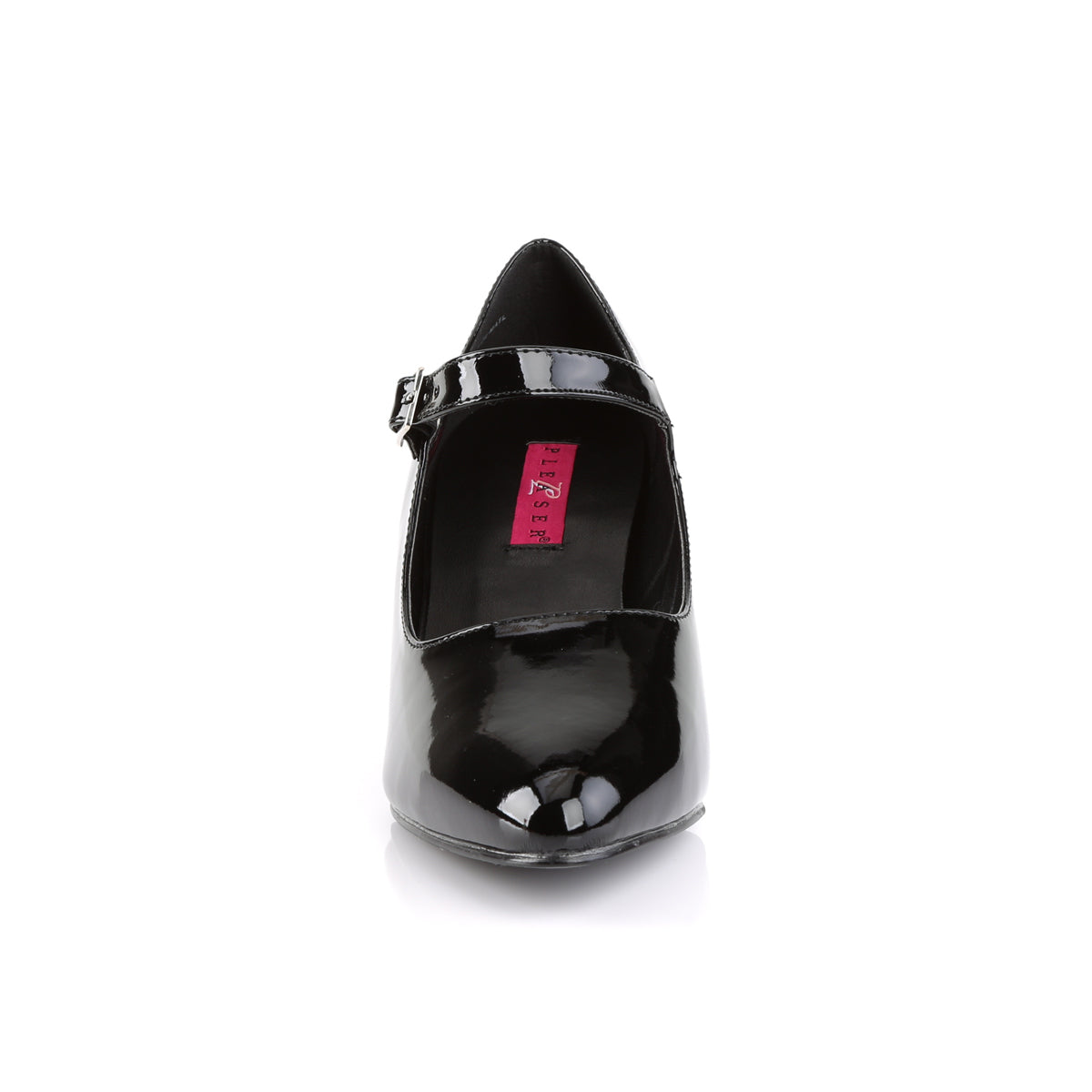 divine 440 large size ladies shoes pleaser heels for men single soles blk pat