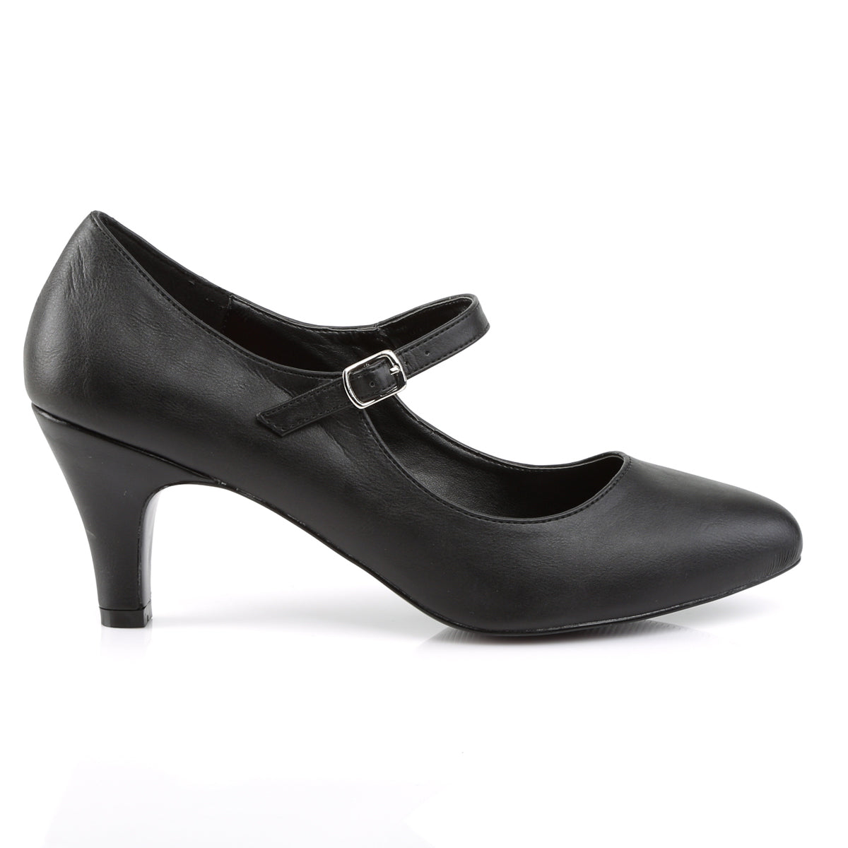 divine 440 large size Sissy Shoes pleaser pink label single soles blk faux leather