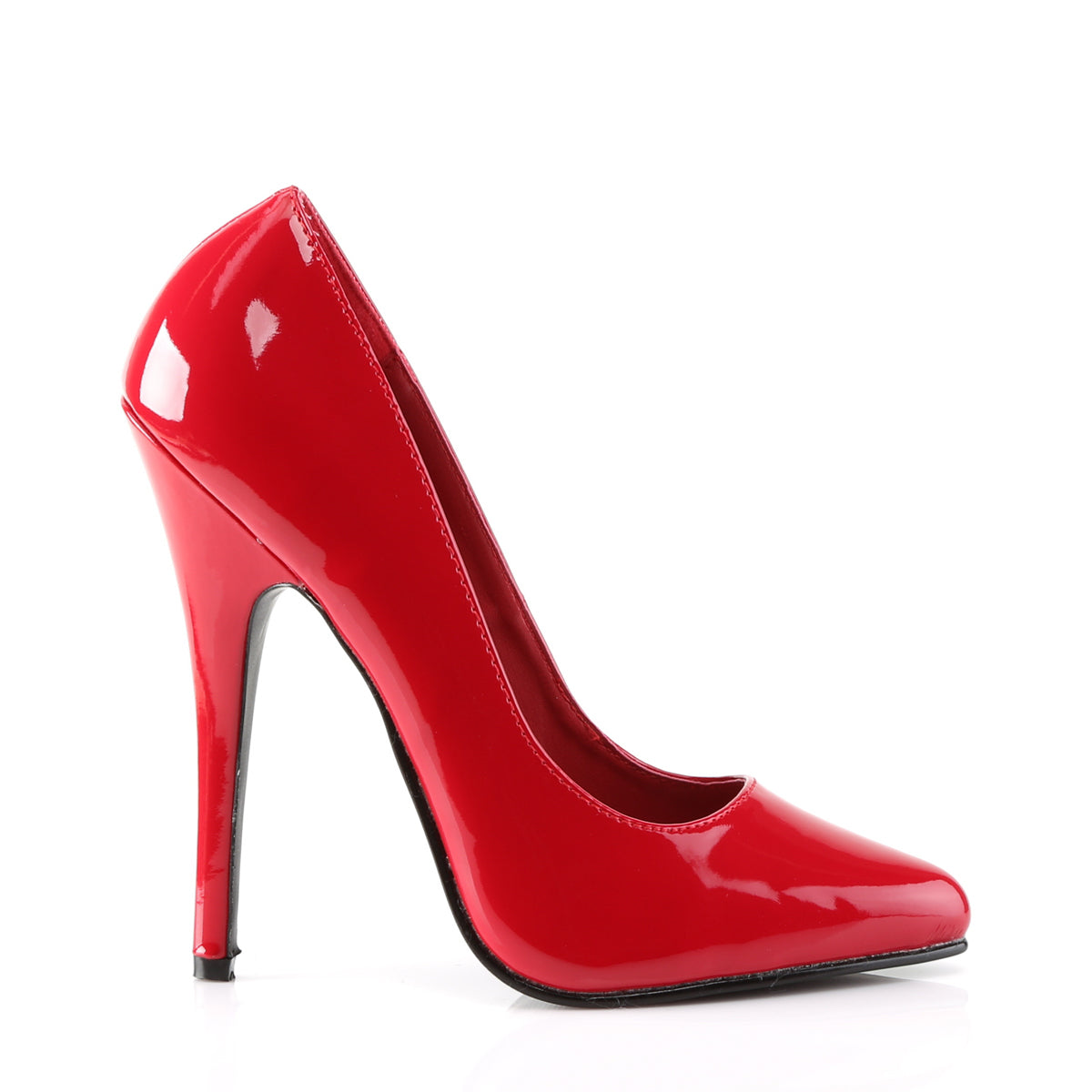 DOMINA-420 Devious Domina Red Patent Sexy Single Soles (Fetish Footwear)
