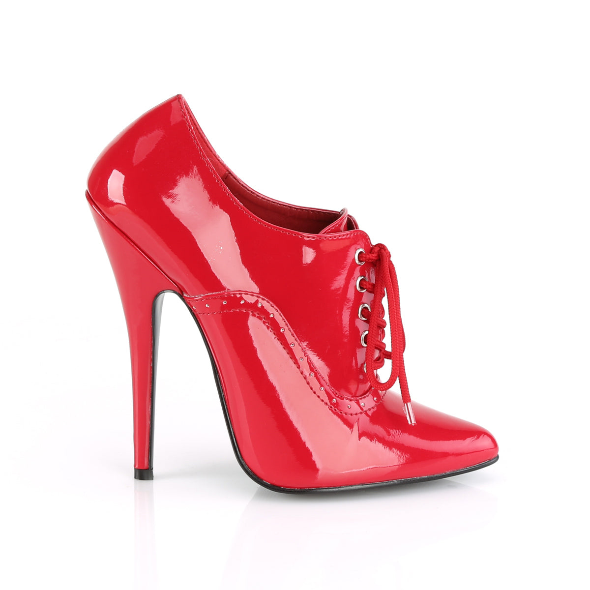 DOMINA-460 Devious Domina Red Patent Sexy Single Soles (Fetish Footwear)