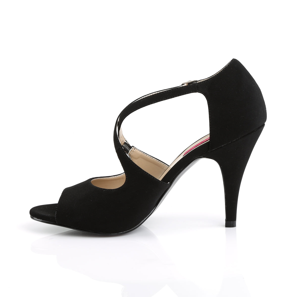 dream 412 High Meels in Mens Sizes pleaser pink label single soles blk nubuck