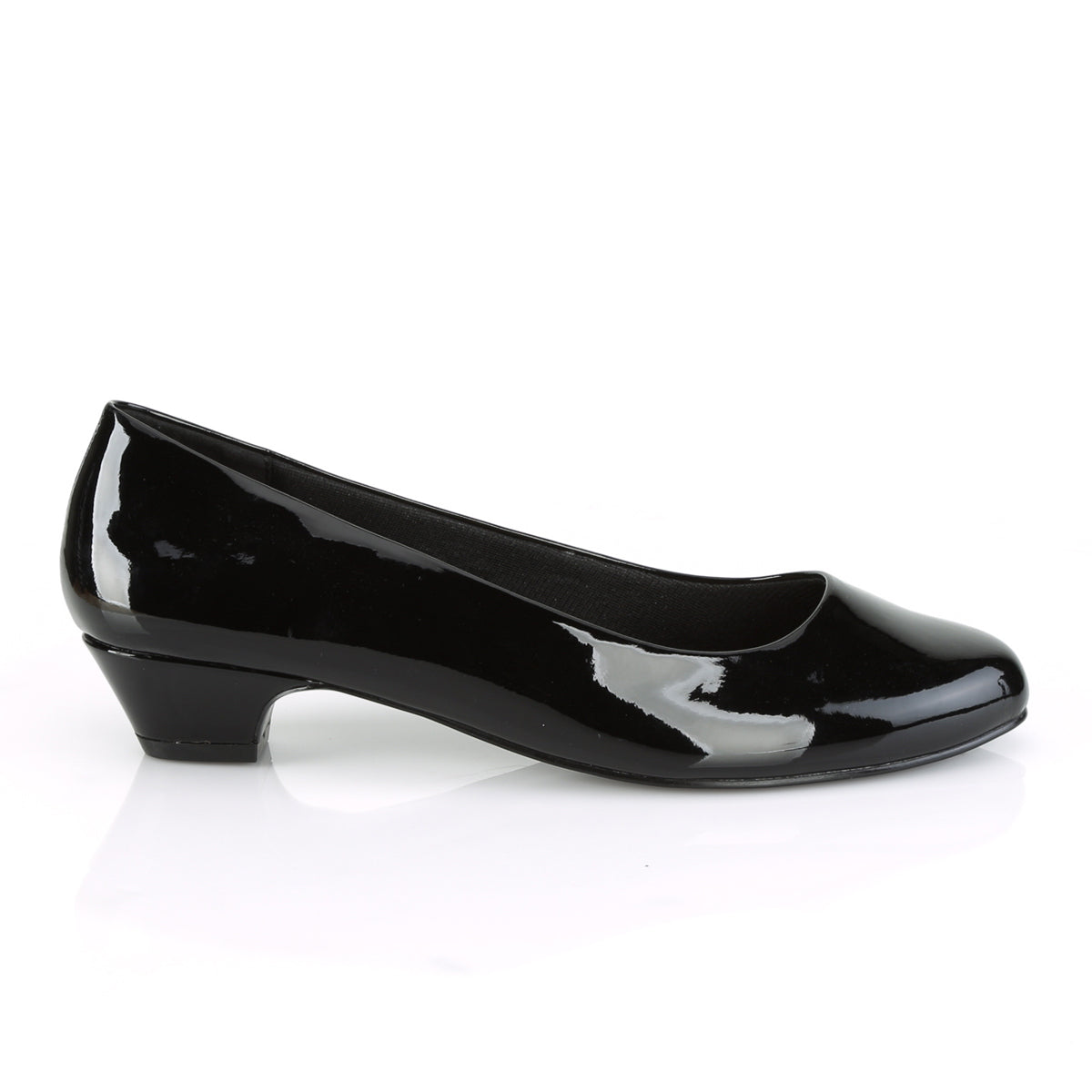 gwen 01 large size Sissy Shoes pleaser pink label single soles blk pat