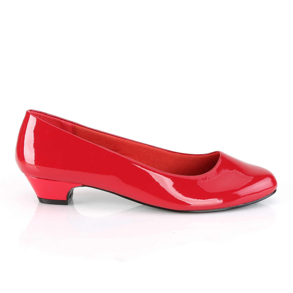 gwen 01 large size Sissy Shoes pleaser pink label single soles red pat