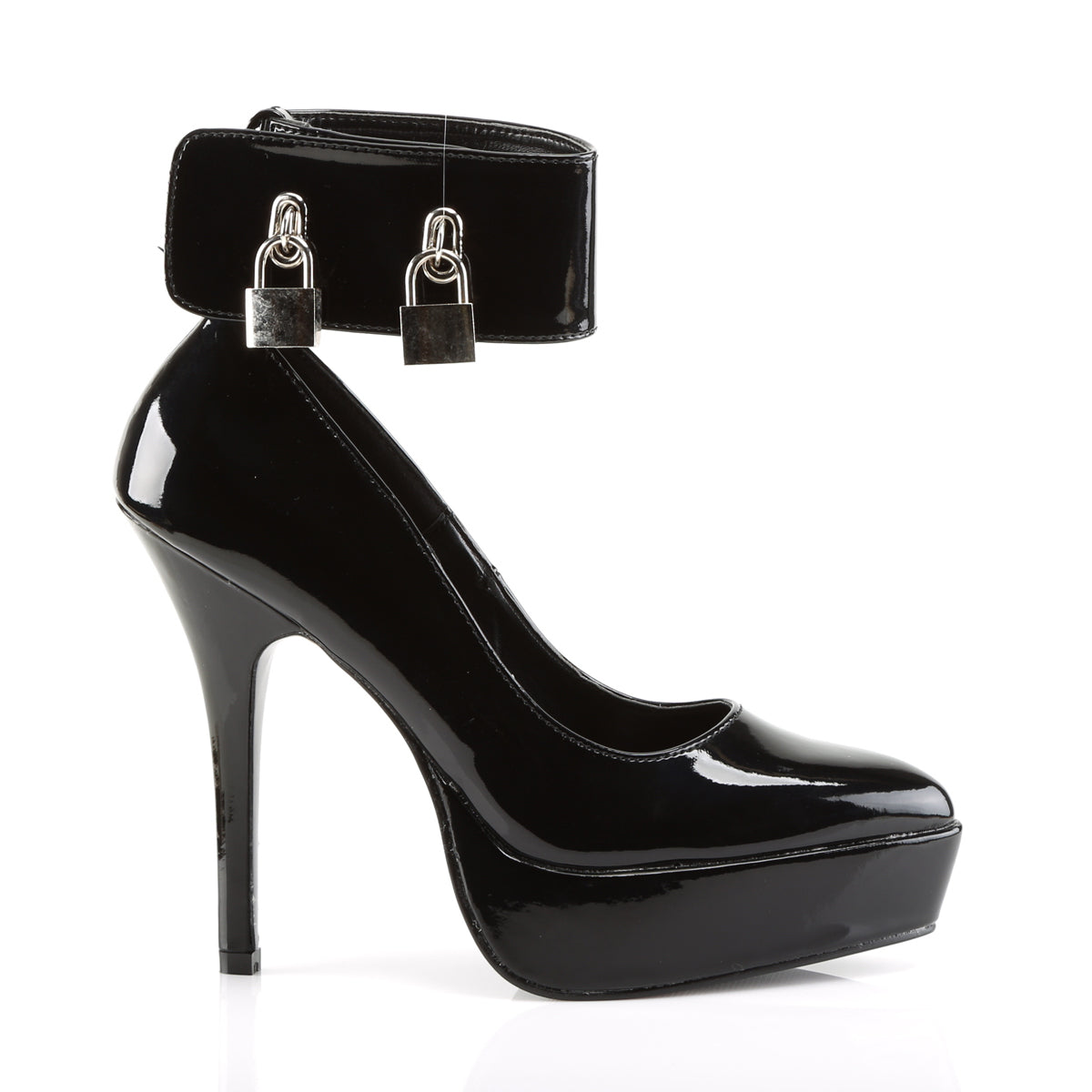 INDULGE-534 Devious Indulge Black Patent Sexy Platforms (Fetish Footwear)