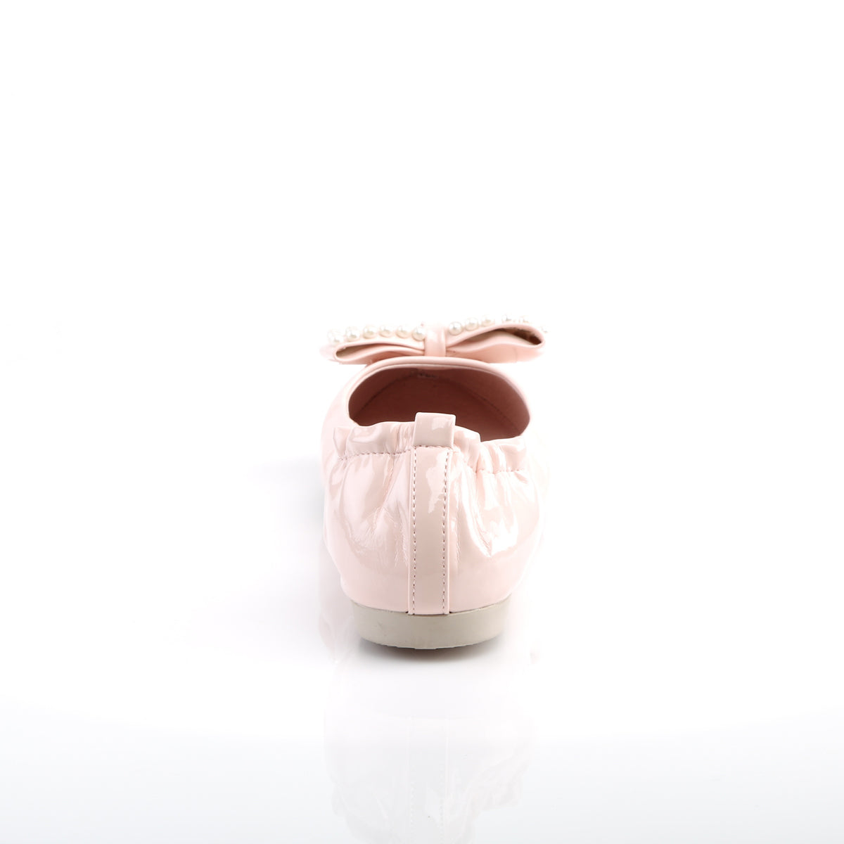 IVY-09 Pin Up Couture Flats Baby Pink Patent Sexy Single Soles (Retro Heels)