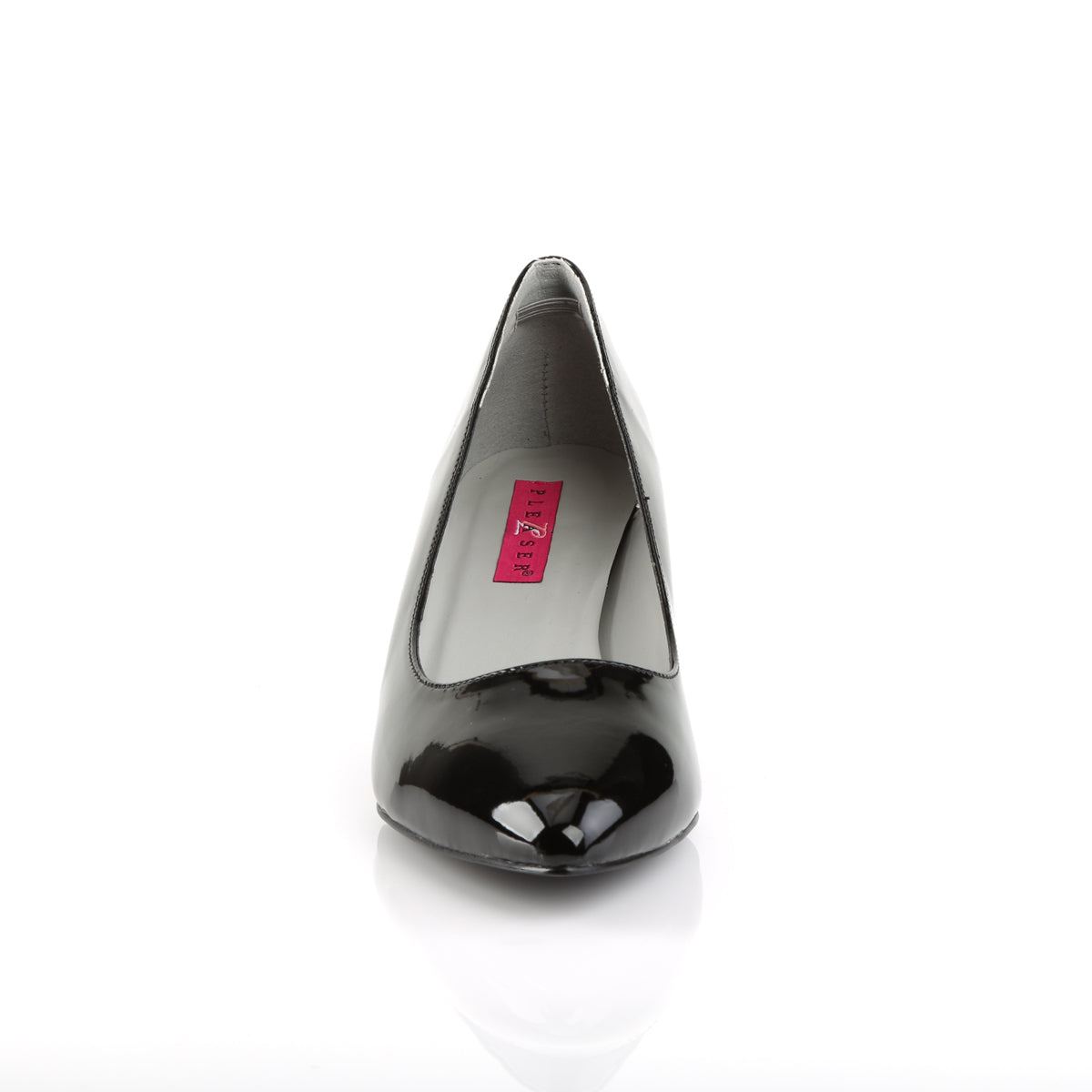 kitten 01 large size ladies shoes pleaser heels for men single soles blk pat