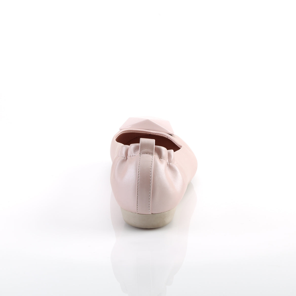 OLIVE-08 Pin Up Couture Flats Baby Pink Faux Leather Sexy Single Soles (Retro Heels)