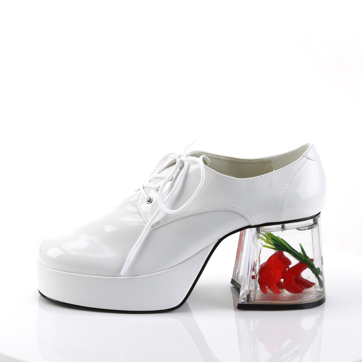 PIMP-02 Fancy Dress Costume Funtasma Men's Shoes White Pat