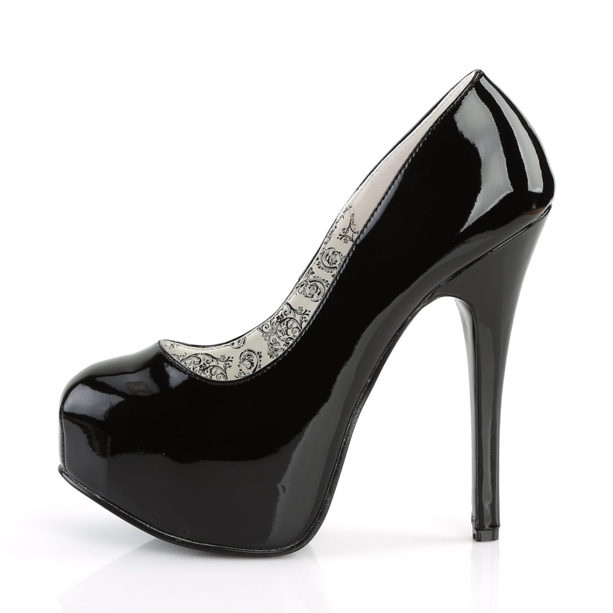 TEEZE-06 Bordello Teeze Black Patent Sexy Shoes (Bordello Heels)