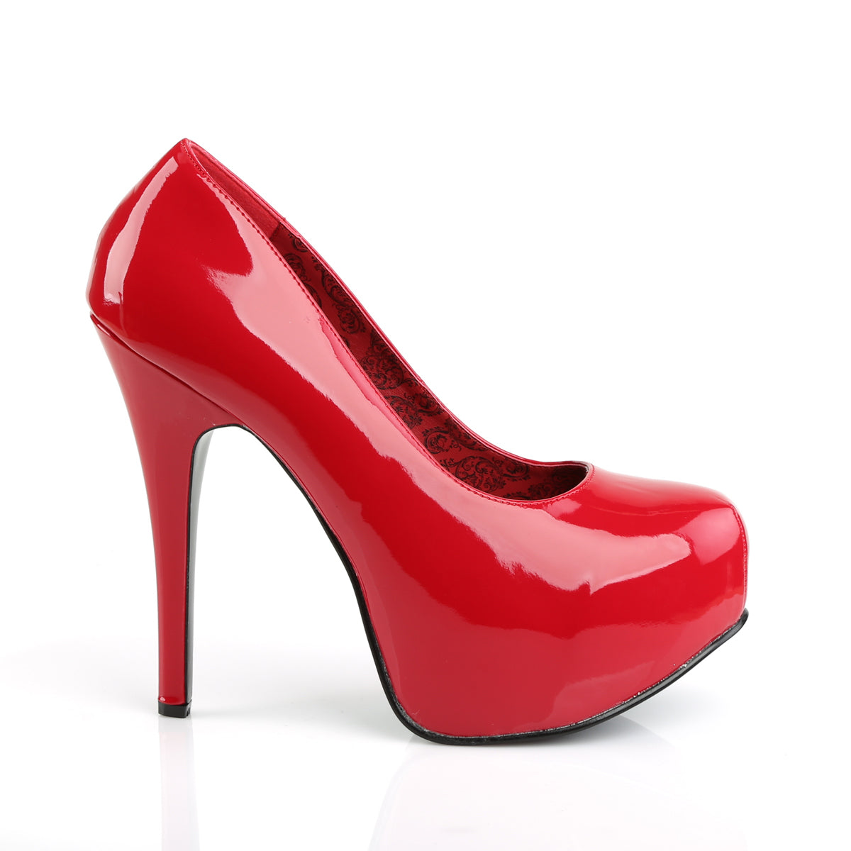 teeze 06w large size Sissy Shoes pleaser pink label platform red pat