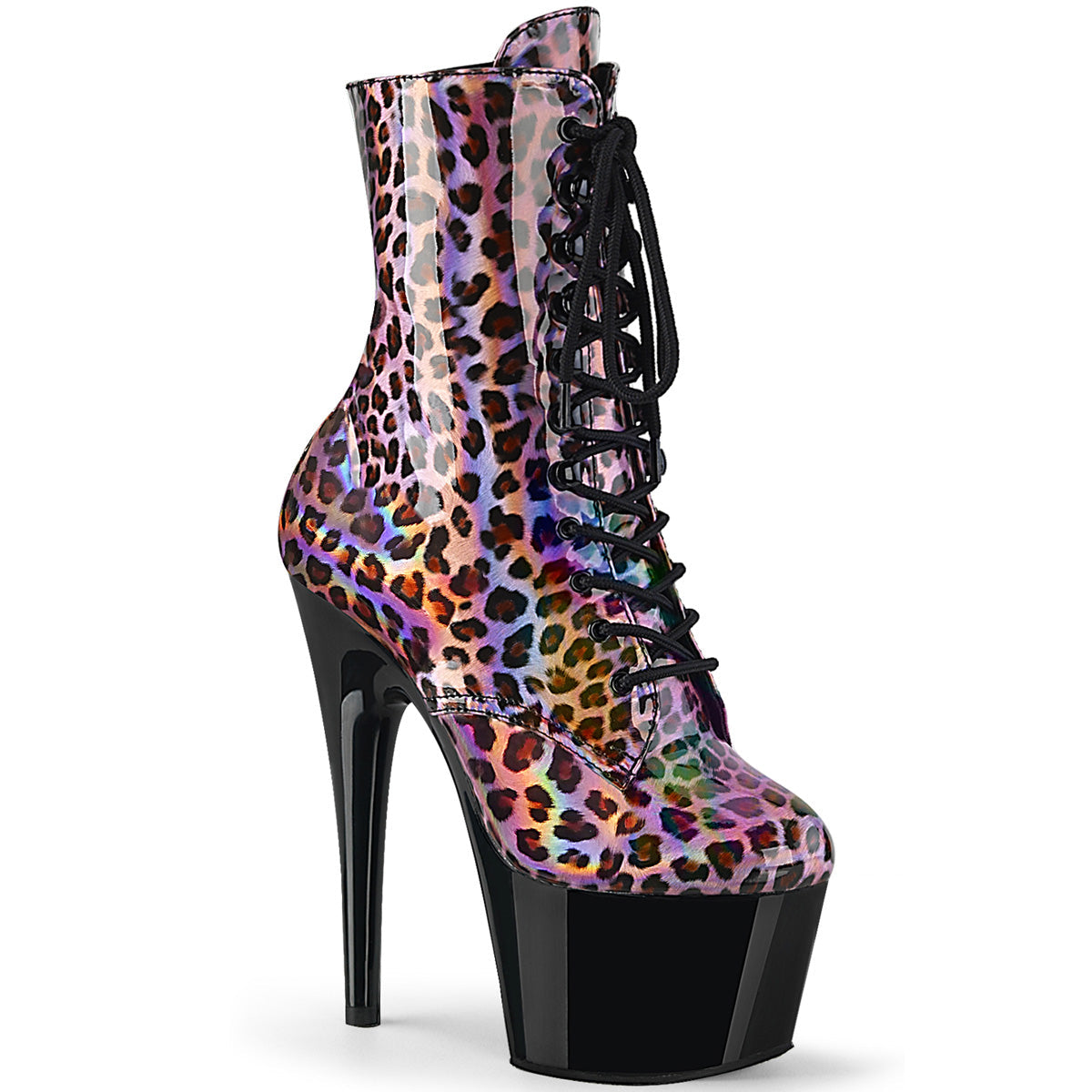 ADORE-1020LP Strippers Heels Pleaser Platforms (Exotic Dancing) Pink Hologram/Blk