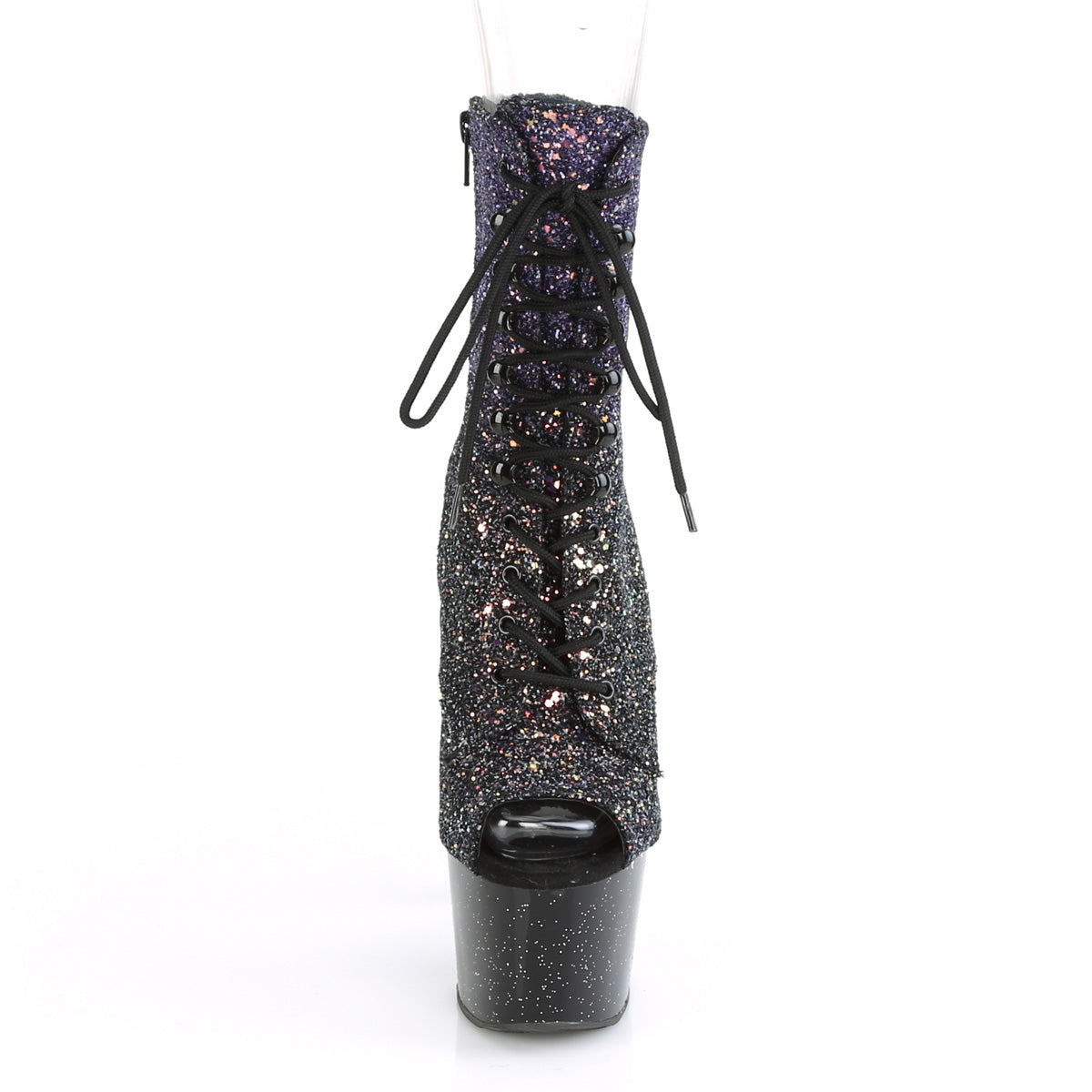 ADORE-1021OMBG Pleaser Purple Multi Glitter/Black Sexy Platform Shoes (Sexy Shoes)