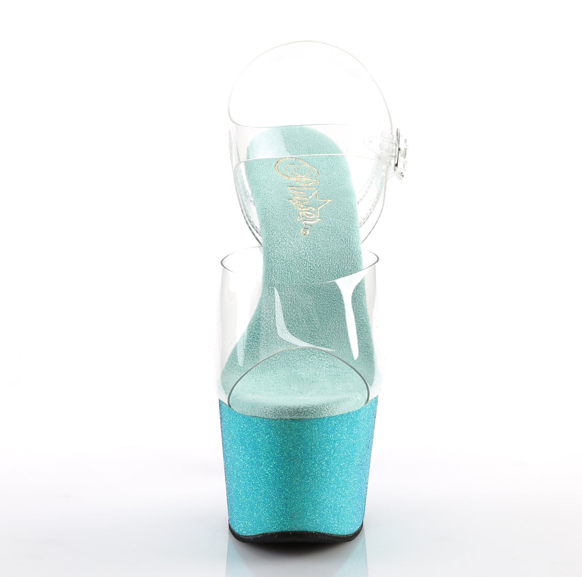 ADORE-708OMBRE Pleaser Clear/Aqua Sexy Platform Shoes (Sexy Shoes)