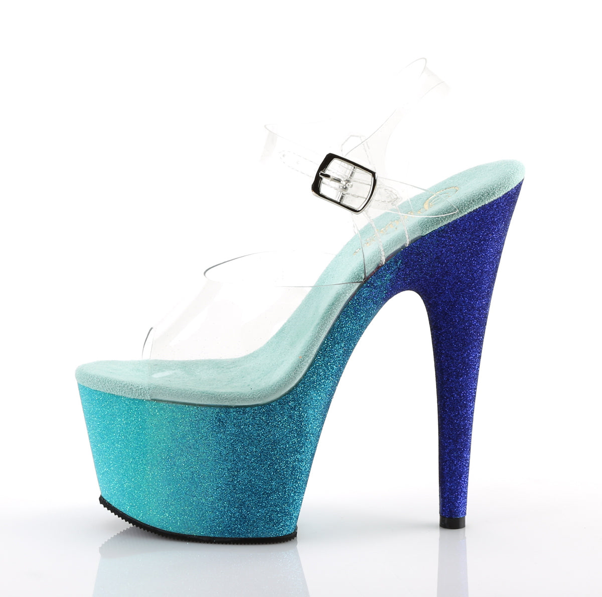 ADORE-708OMBRE Pleaser Clear/Aqua Sexy Platform Shoes (Sexy Shoes)
