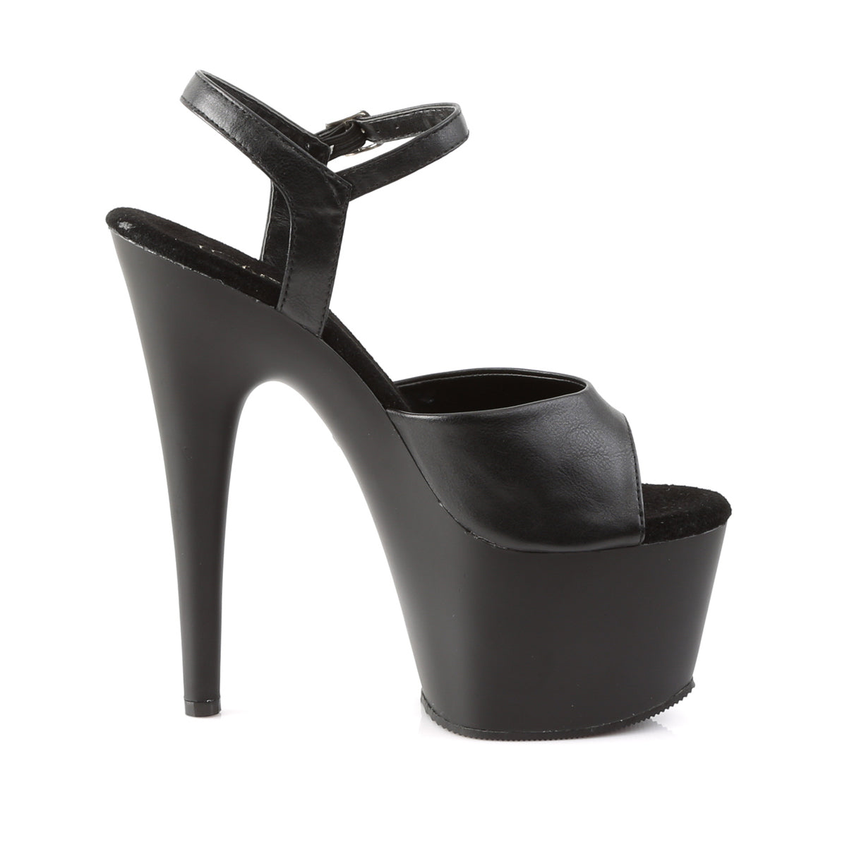 ADORE-709 Pleaser Black Faux Leather Sexy Platform Shoes (Sexy Shoes)