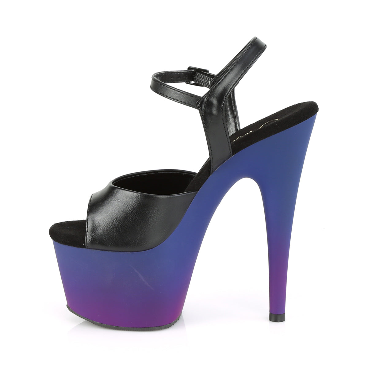 ADORE-709BP Pleaser Black Faux Leather Sexy Platform Shoes (Sexy Shoes)