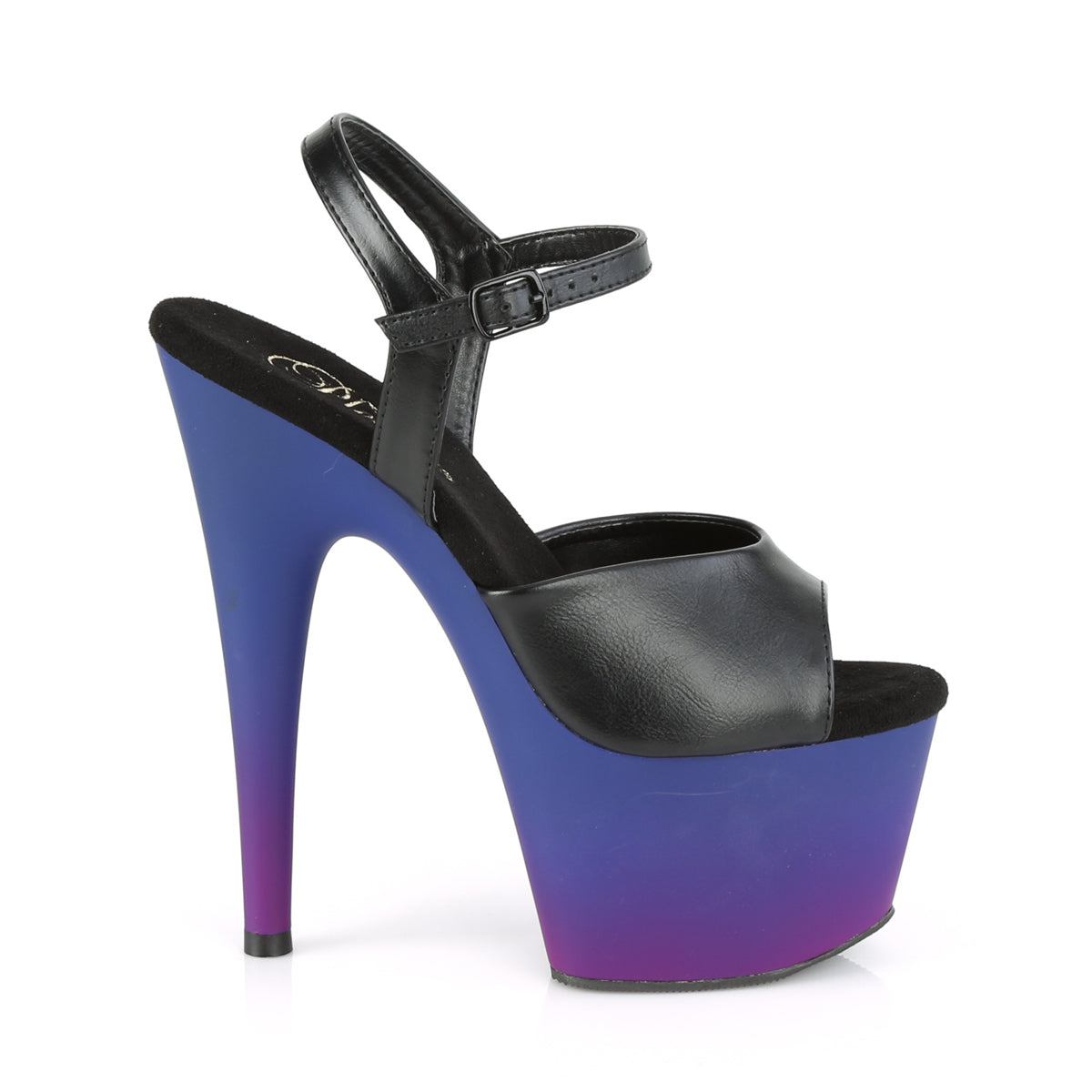 ADORE-709BP Pleaser Black Faux Leather Sexy Platform Shoes (Sexy Shoes)
