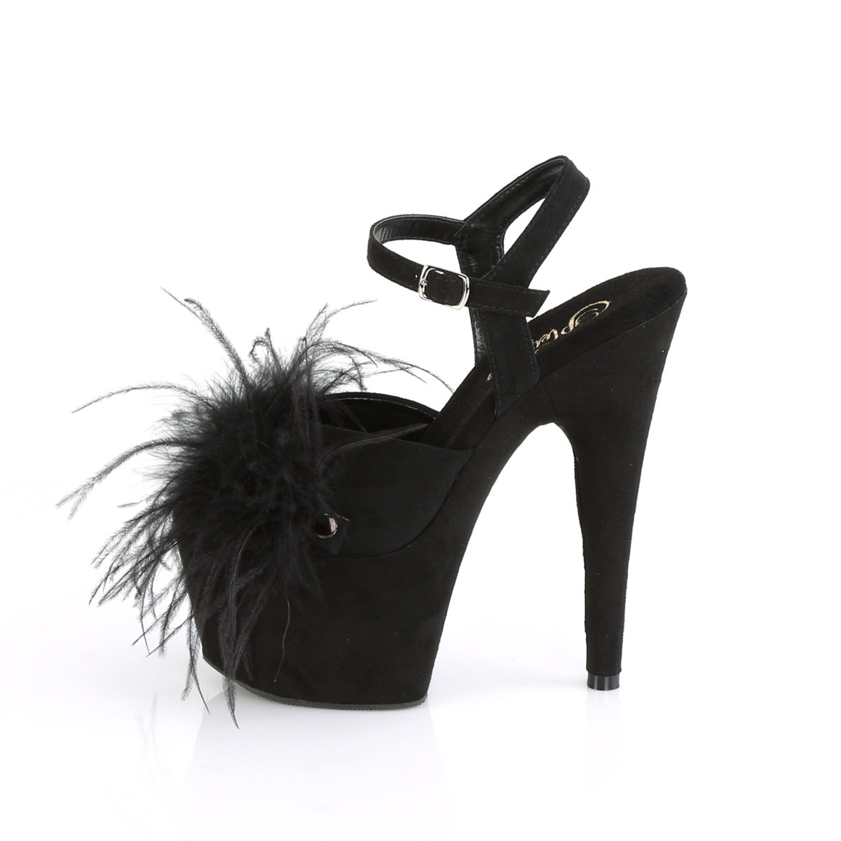 ADORE-709F Pleaser Black Faux Suede Sexy Platform Shoes (Sexy Shoes)
