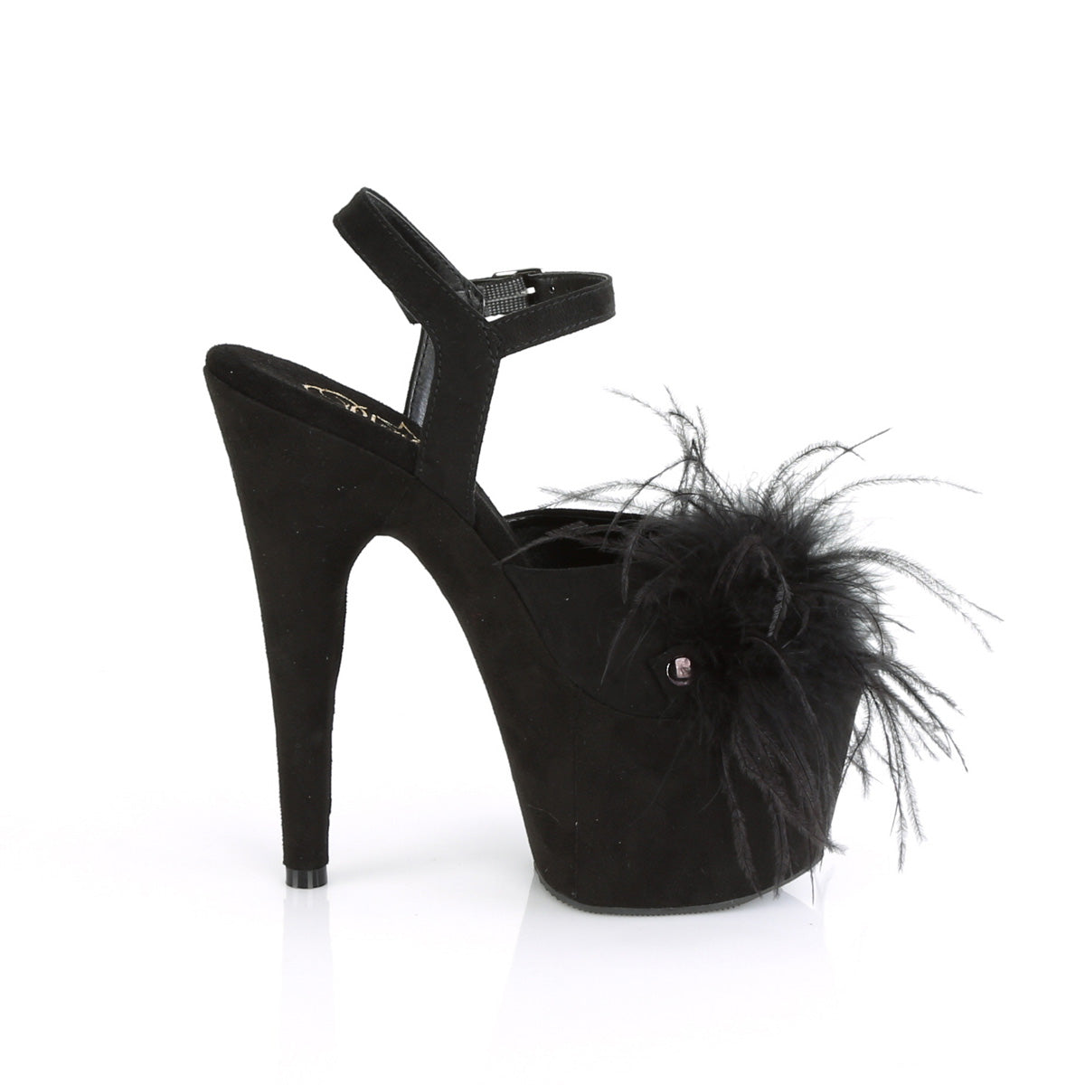 ADORE-709F Pleaser Black Faux Suede Sexy Platform Shoes (Sexy Shoes)