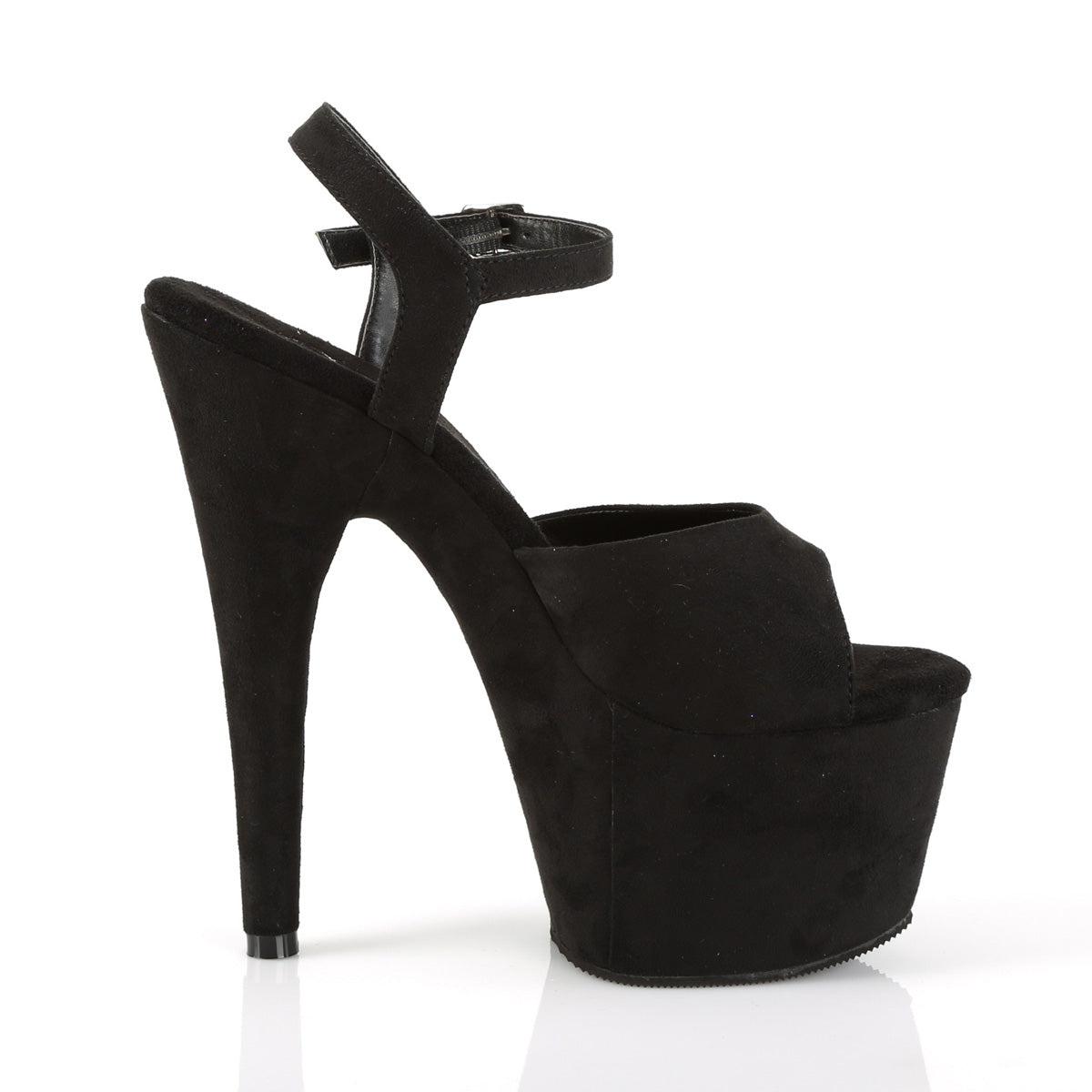 ADORE-709FS Pleaser Black Faux Suede Sexy Platform Shoes (Sexy Shoes)