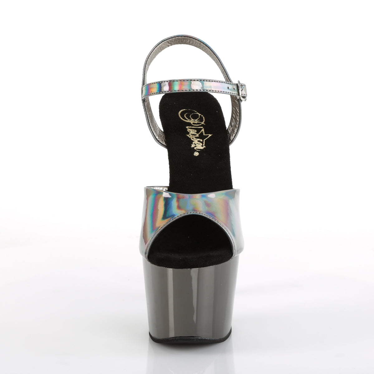 ADORE-709HGCH Pleaser Pewter Hologram/Pewter Chrome Sexy Platform Shoes (Sexy Shoes)