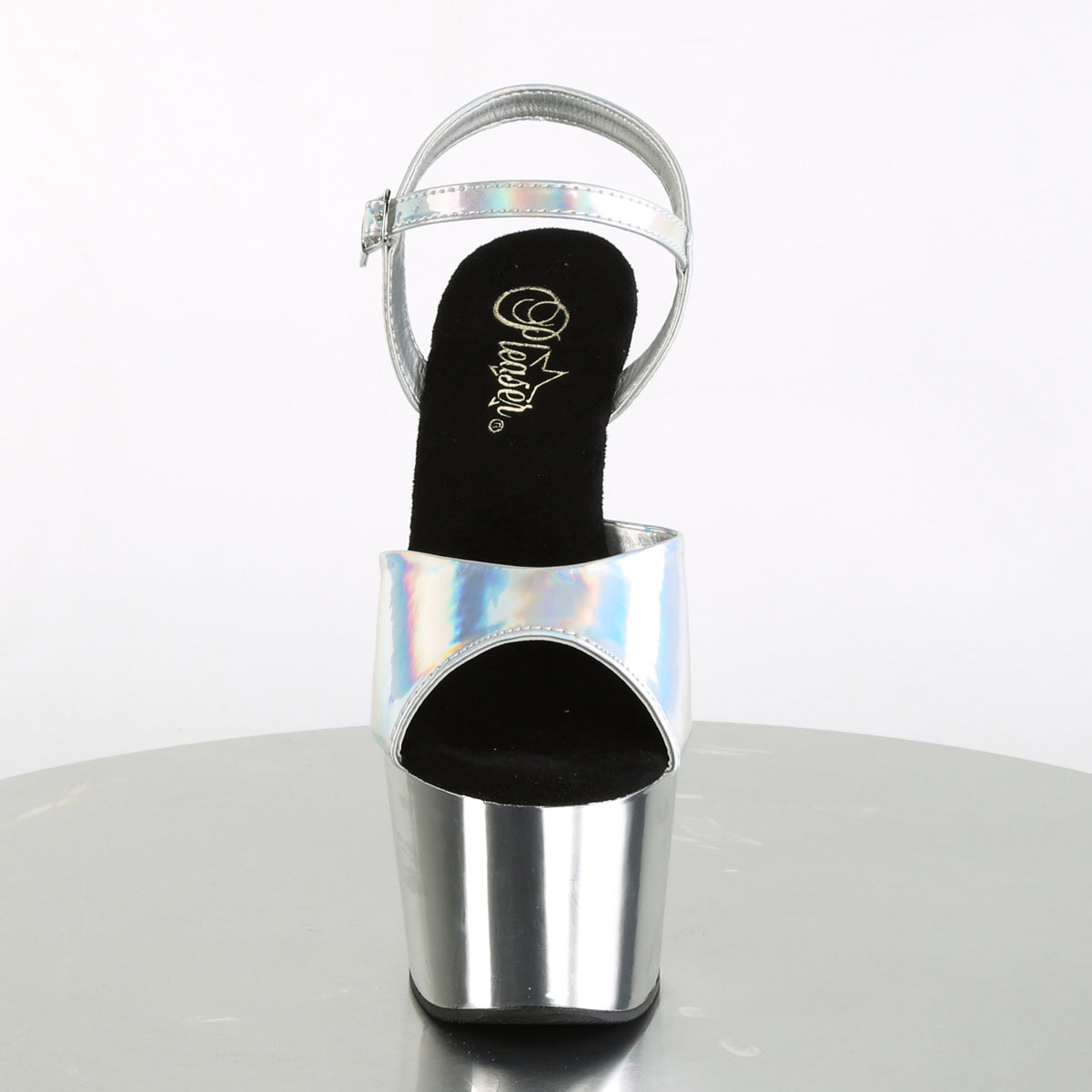 ADORE-709HGCH Pleaser Silver Hologram Sexy Platform Shoes (Sexy Shoes)