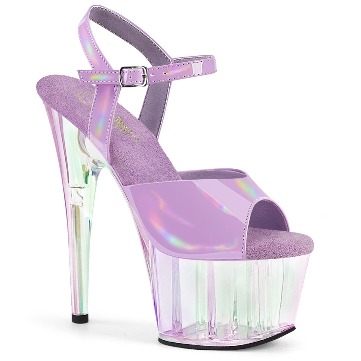 adore 709ht pleaser stripper shoes lavender holo holo tinted