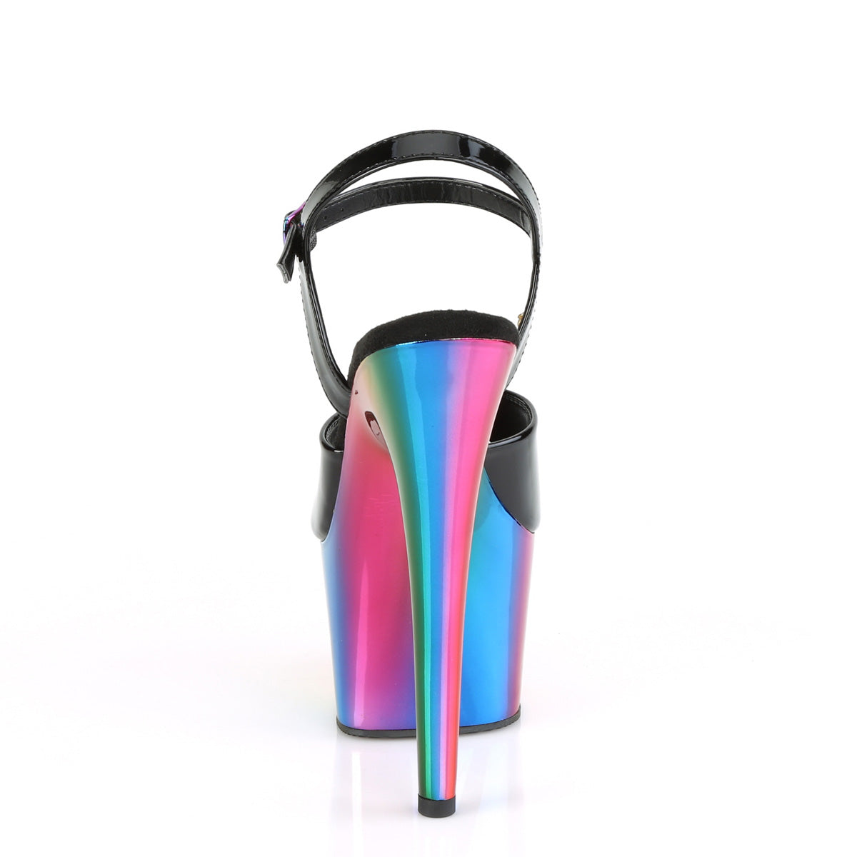 ADORE-709RC Pleaser Black/Rainbow Chrome Sexy Platform Shoes (Sexy Shoes)