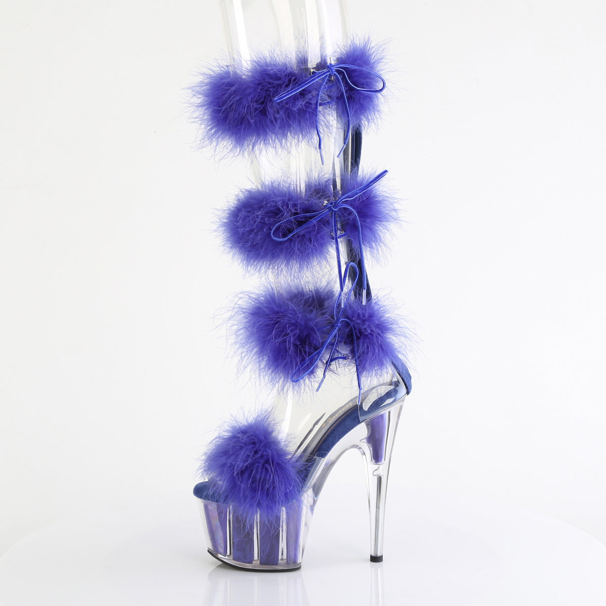 ADORE-728F Pleaser Clear/Royal Blue Sexy Platform Shoes (Sexy Shoes)