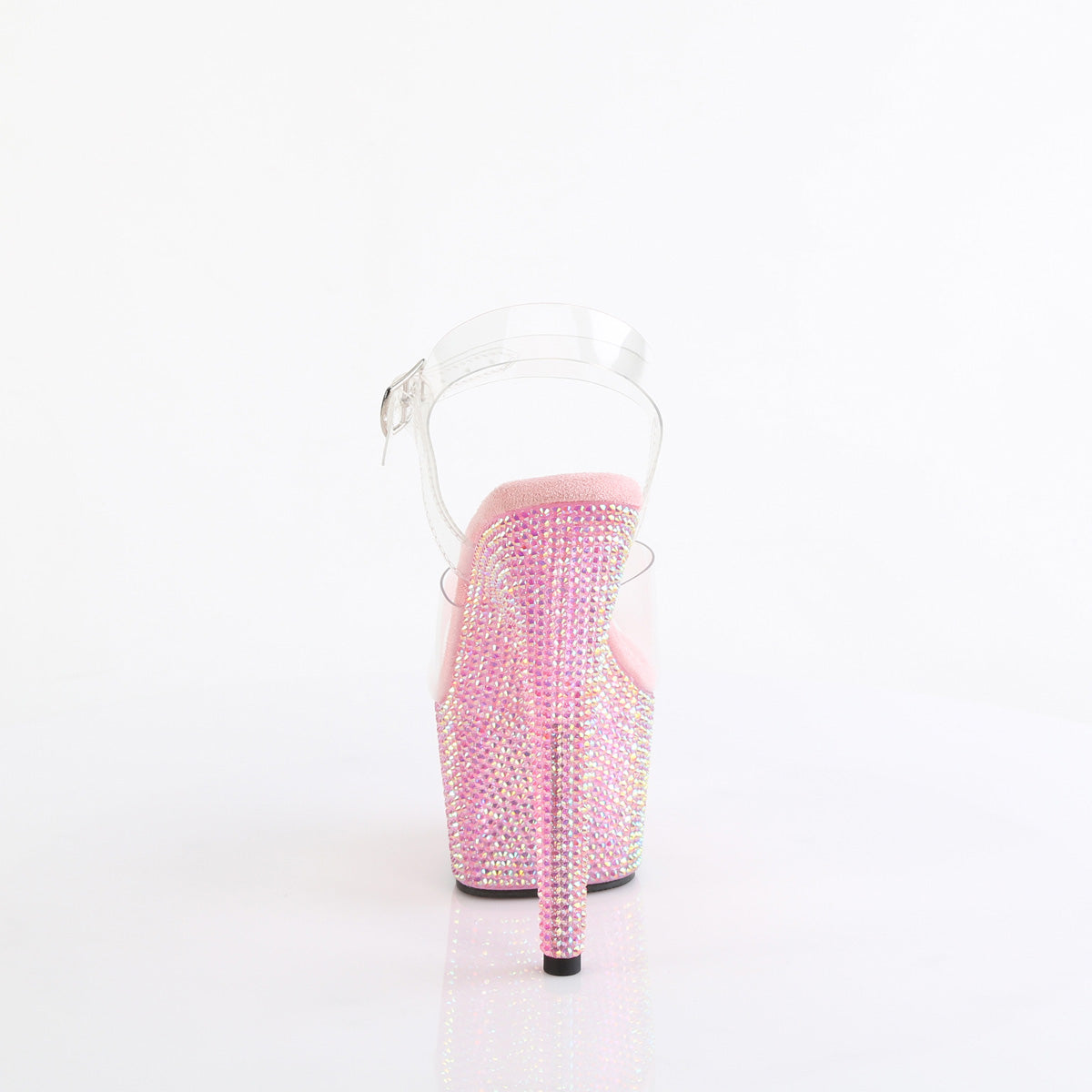 BEJEWELED-708RRS Pleaser Clear/Baby Pink Sexy Platform Shoes (Sexy Shoes)