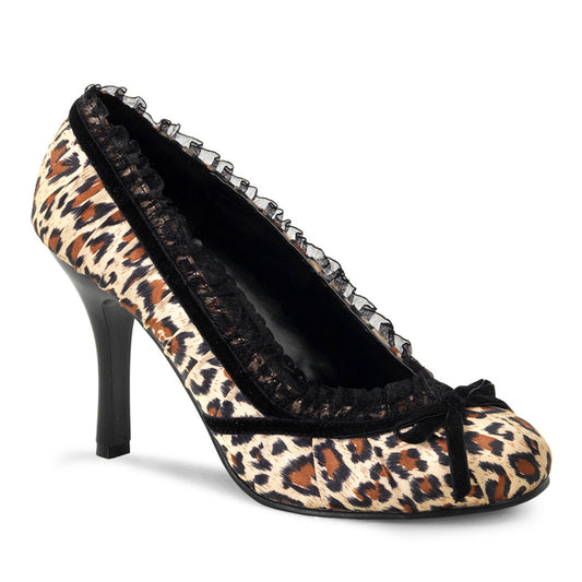 DAINTY-420 Fancy Dress Costume Funtasma Women's Shoes Cheetah Print Satin