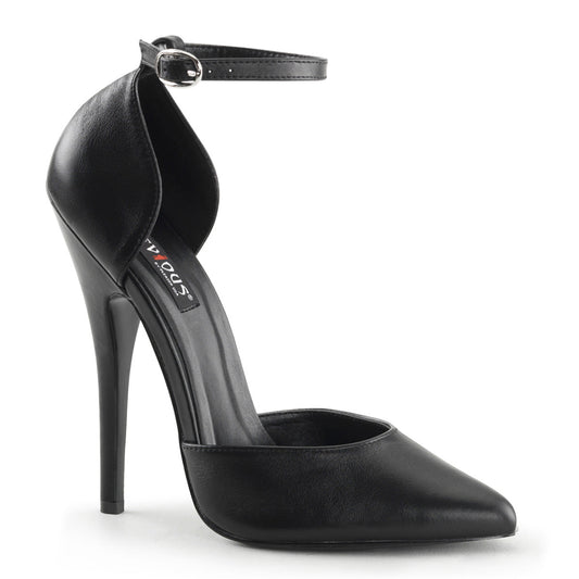 DOMINA-402 Killer Heels Devious Single Soles Blk Leather