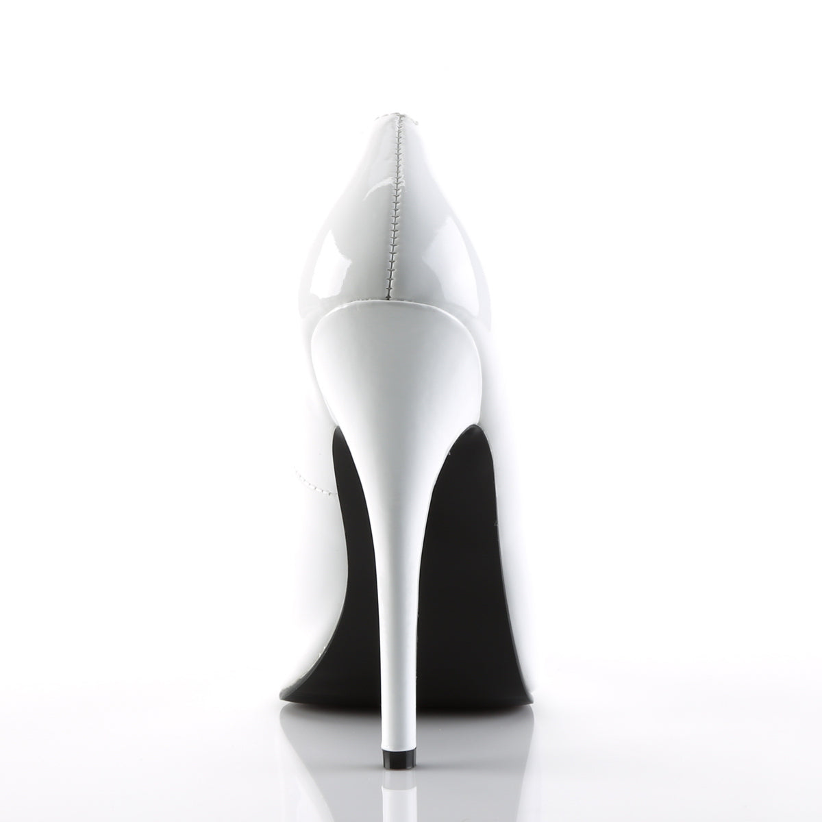DOMINA-420 Devious Domina White Patent Sexy Single Soles (Fetish Footwear)