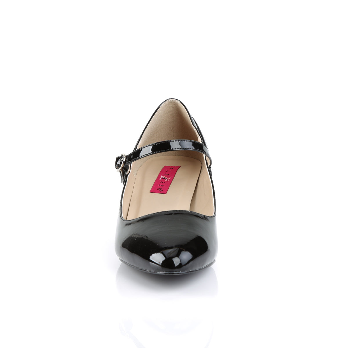 fab 425 large size ladies shoes pleaser heels for men single soles blk pat
