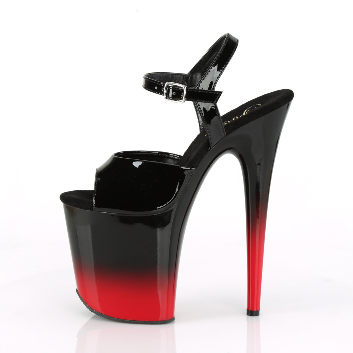FLAMINGO-809BR-H Pleaser Black Patent/Red Sexy Platform Shoes (Sexy Shoes)