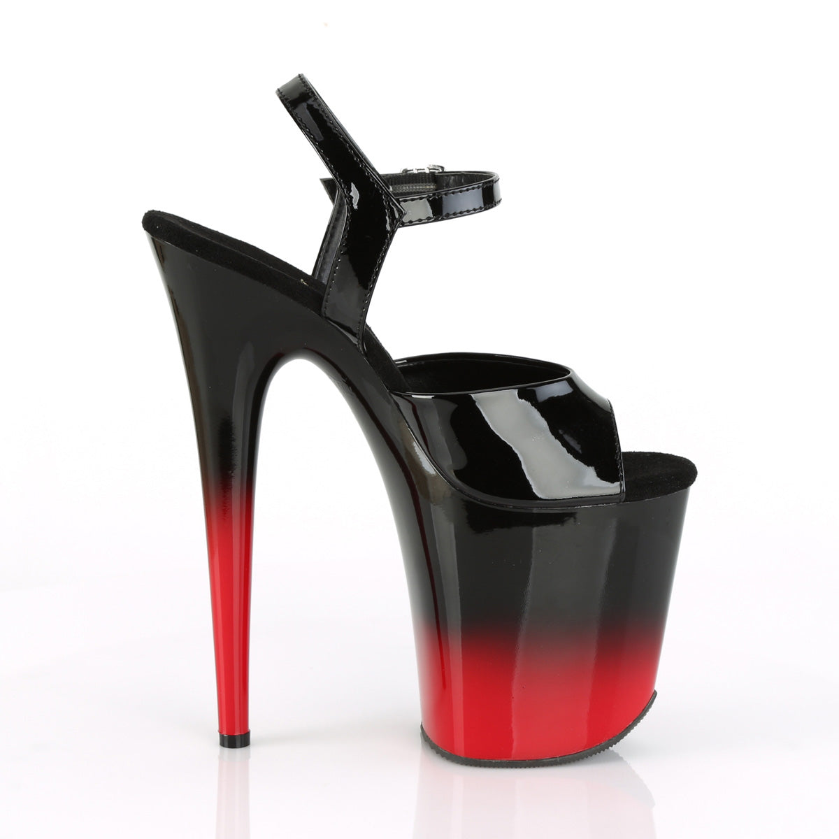 FLAMINGO-809BR-H Pleaser Black Patent/Red Sexy Platform Shoes (Sexy Shoes)