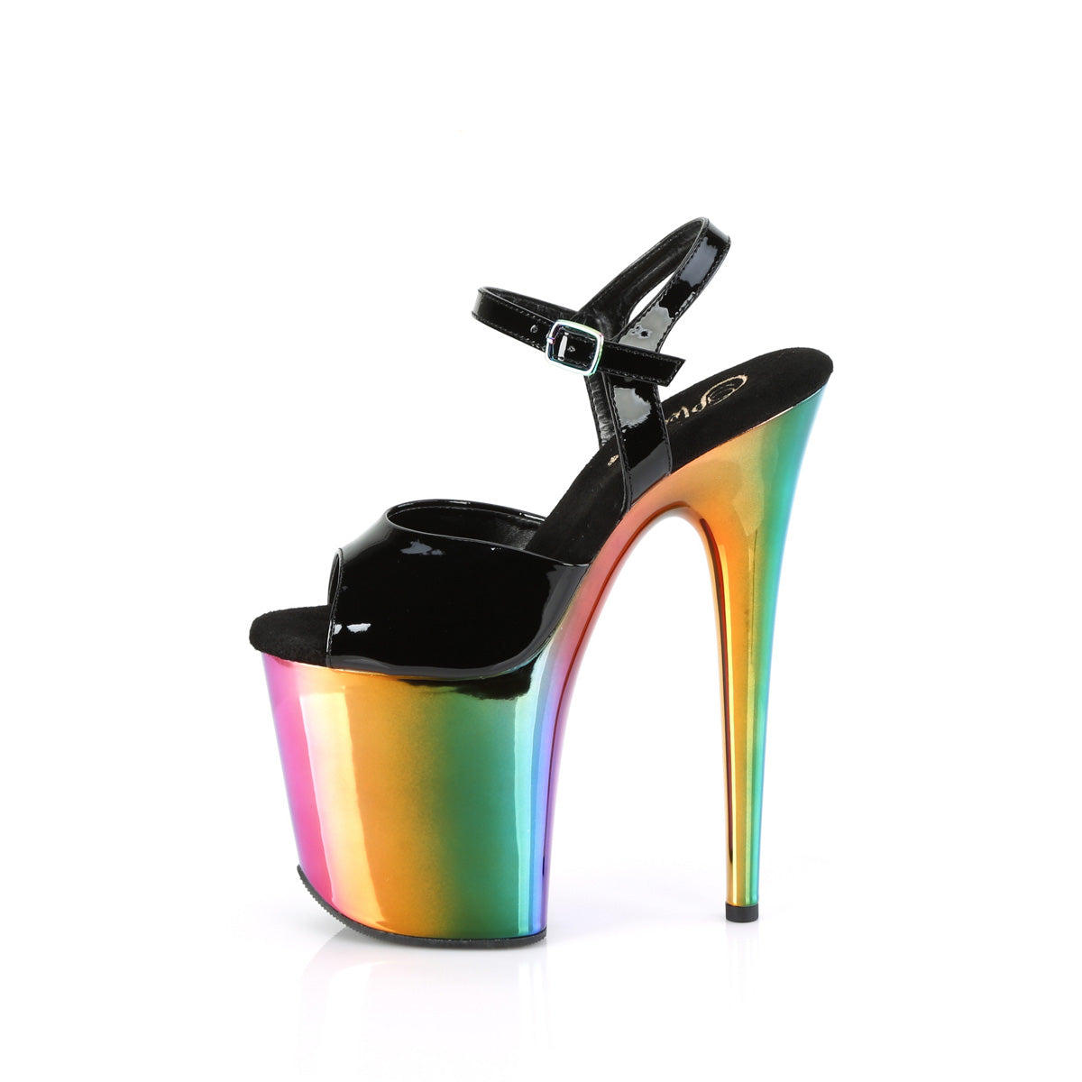 FLAMINGO-809RC Pleaser Black/Rainbow Chrome Sexy Platform Shoes (Sexy Shoes)