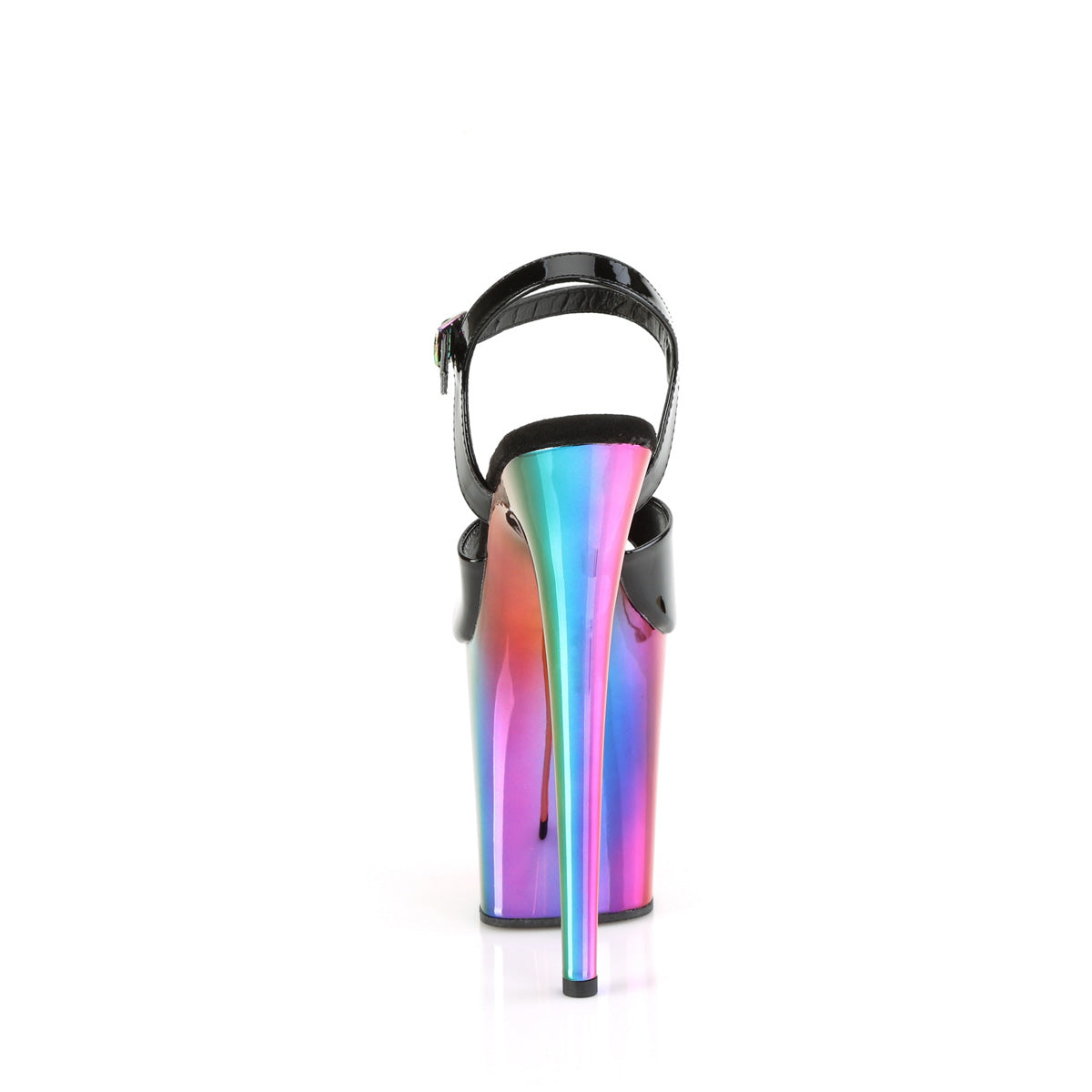 FLAMINGO-809RC Pleaser Black/Rainbow Chrome Sexy Platform Shoes (Sexy Shoes)