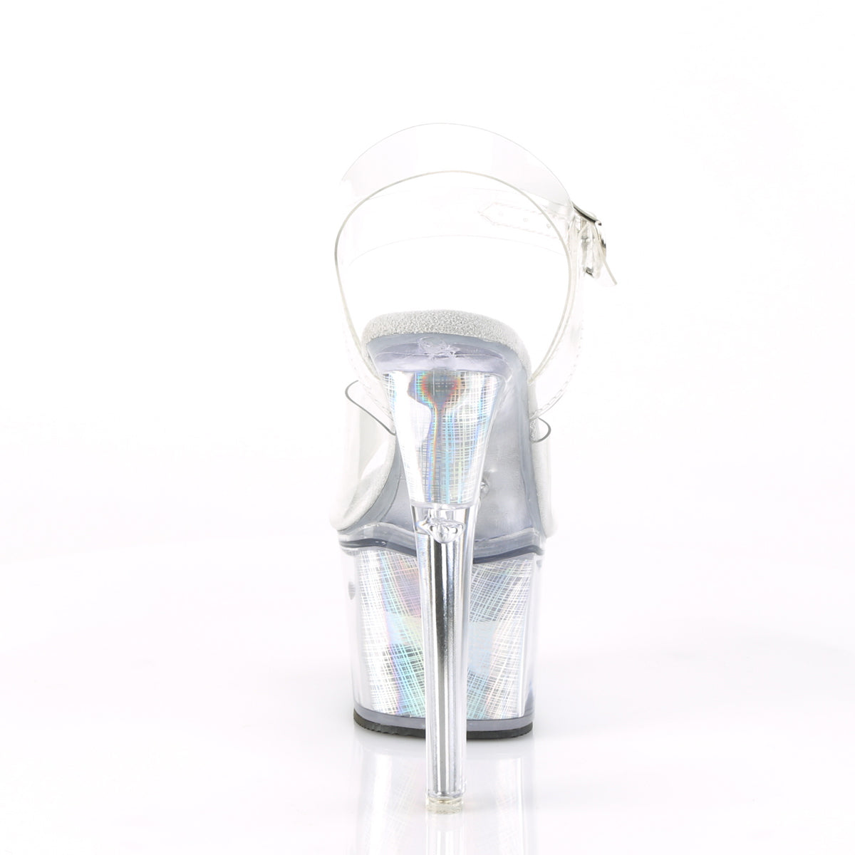 FLASHDANCE-708CH Pleaser Clear/Silver Hologram Sexy Platform Shoes (Sexy Shoes)