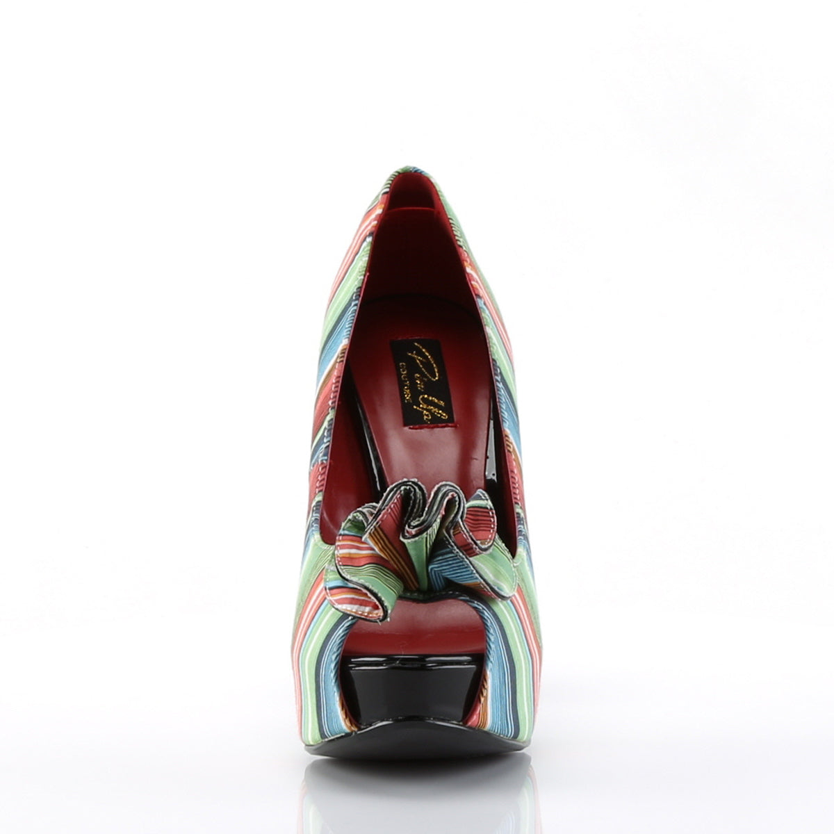 LOLITA-12 Pin Up Couture Lolita Serape Print Fabric Sexy Platforms (Retro Heels)