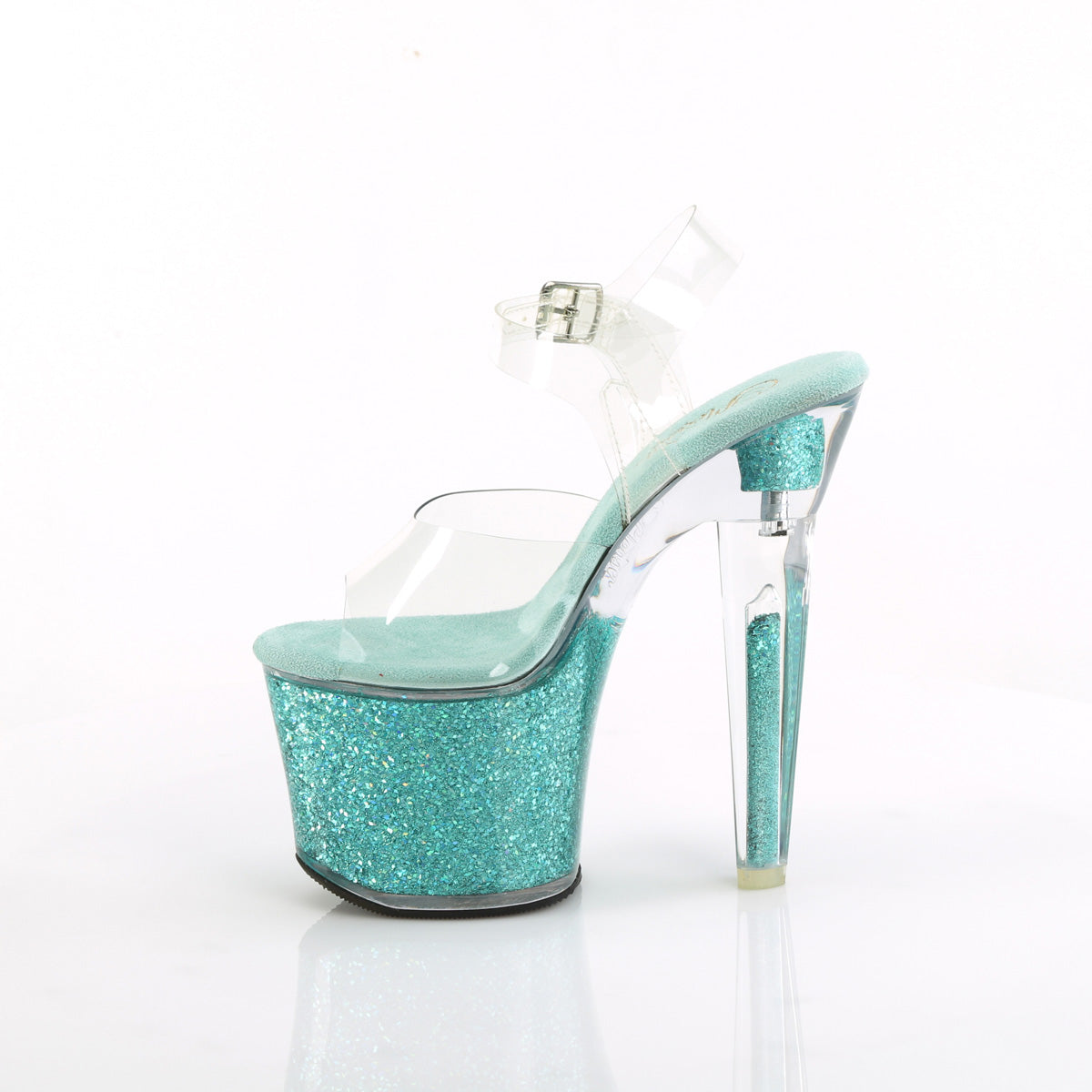 LOVESICK-708SG Pleaser Clear/Aqua Sexy Platform Shoes (Sexy Shoes)