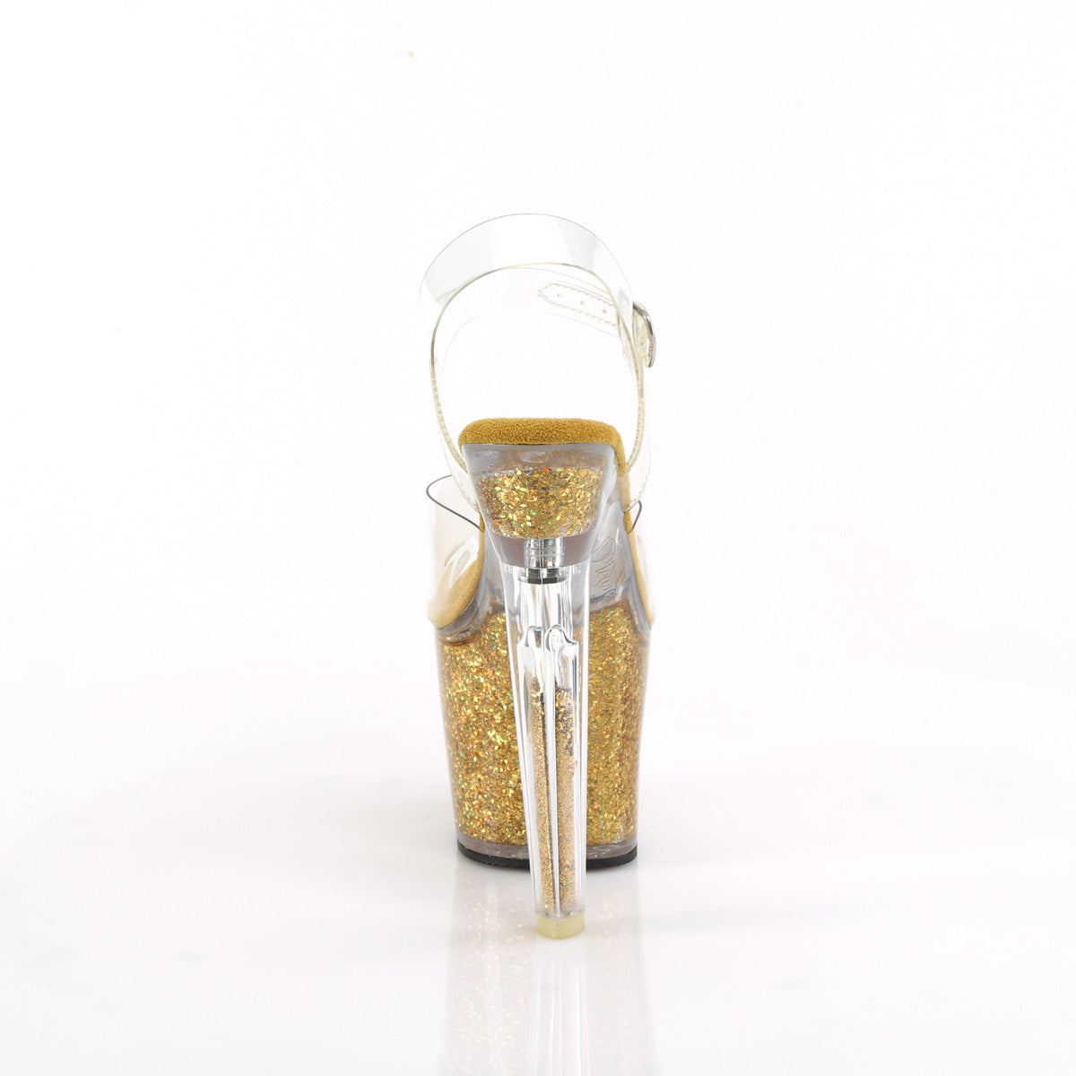 LOVESICK-708SG Pleaser Clear/Gold Chrome Sexy Platform Shoes (Sexy Shoes)