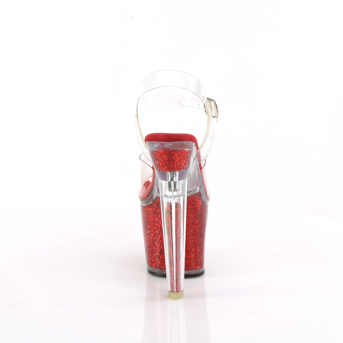LOVESICK-708SG Pleaser Clear/Red Iridescent Glitte Sexy Platform Shoes (Sexy Shoes)