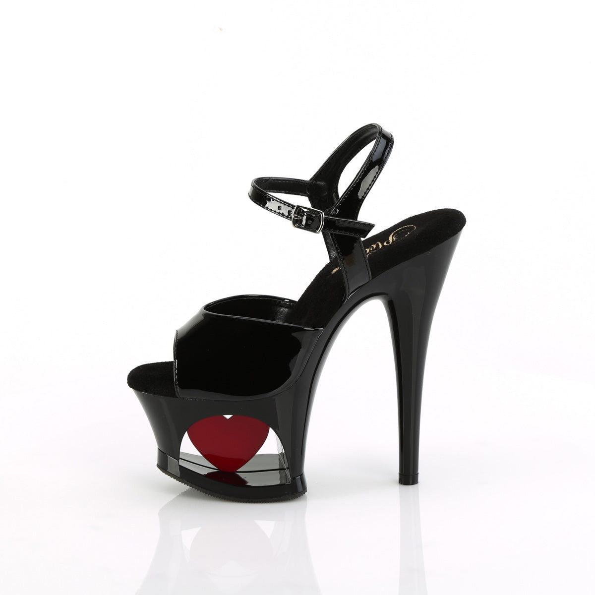 MOON-709H Pleaser Black Patent/Red Sexy Platform Shoes (Sexy Shoes)