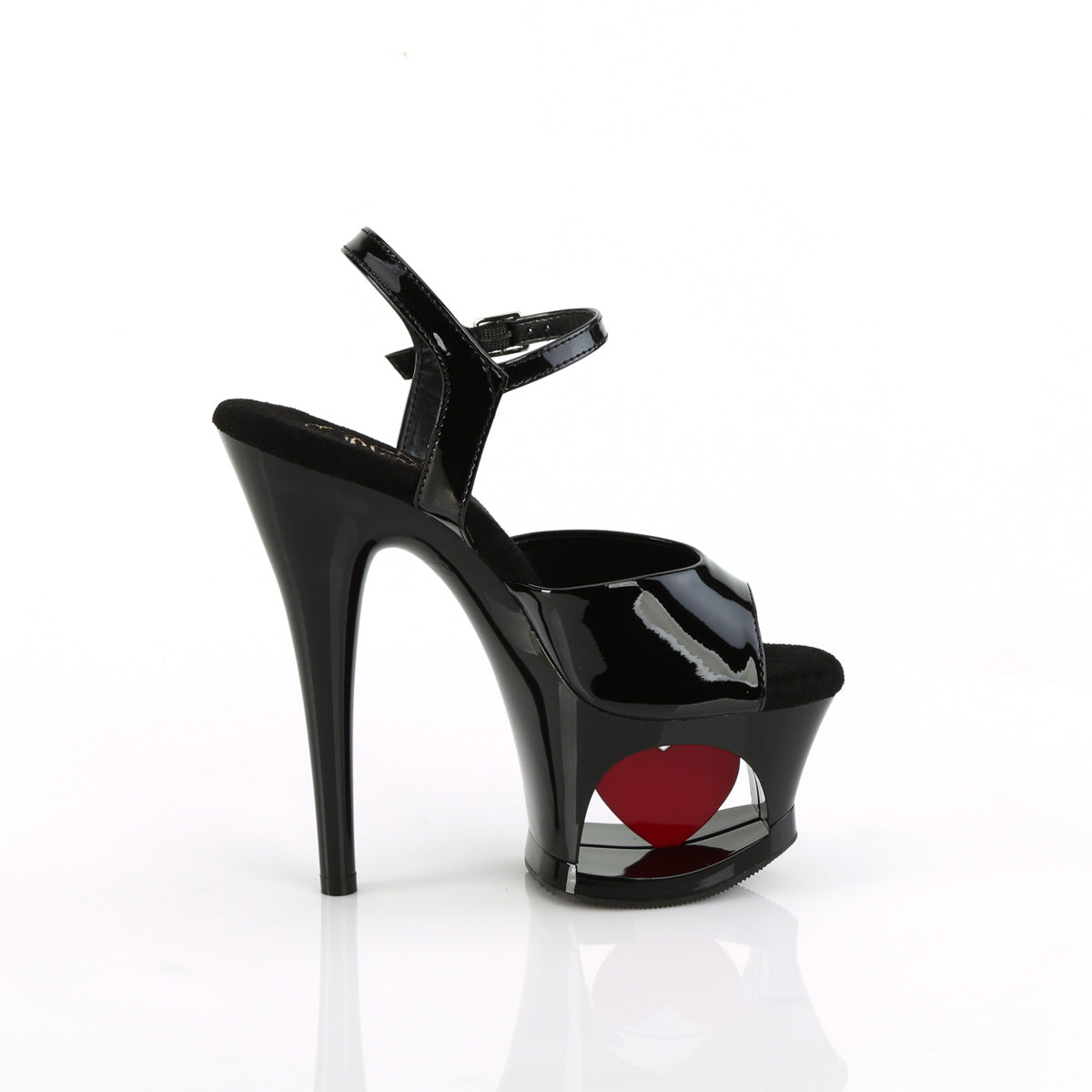 MOON-709H Pleaser Black Patent/Red Sexy Platform Shoes (Sexy Shoes)