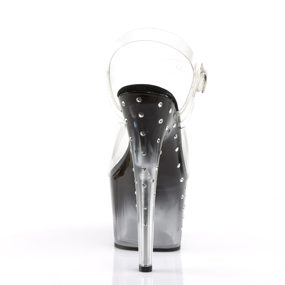 STARDUST-708T Pleaser Clear/Black Sexy Platform Shoes (Sexy Shoes)