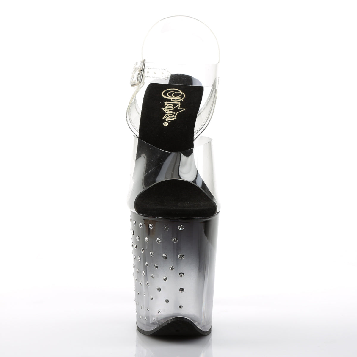 STARDUST-808T Pleaser Clear/Black Sexy Platform Shoes (Sexy Shoes)