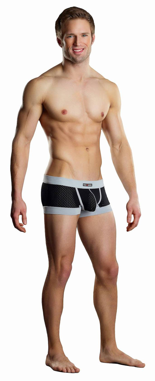 mp142202 malepower sport mini short black grey