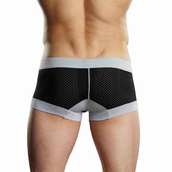 mp142202 malepower sport mini short black grey