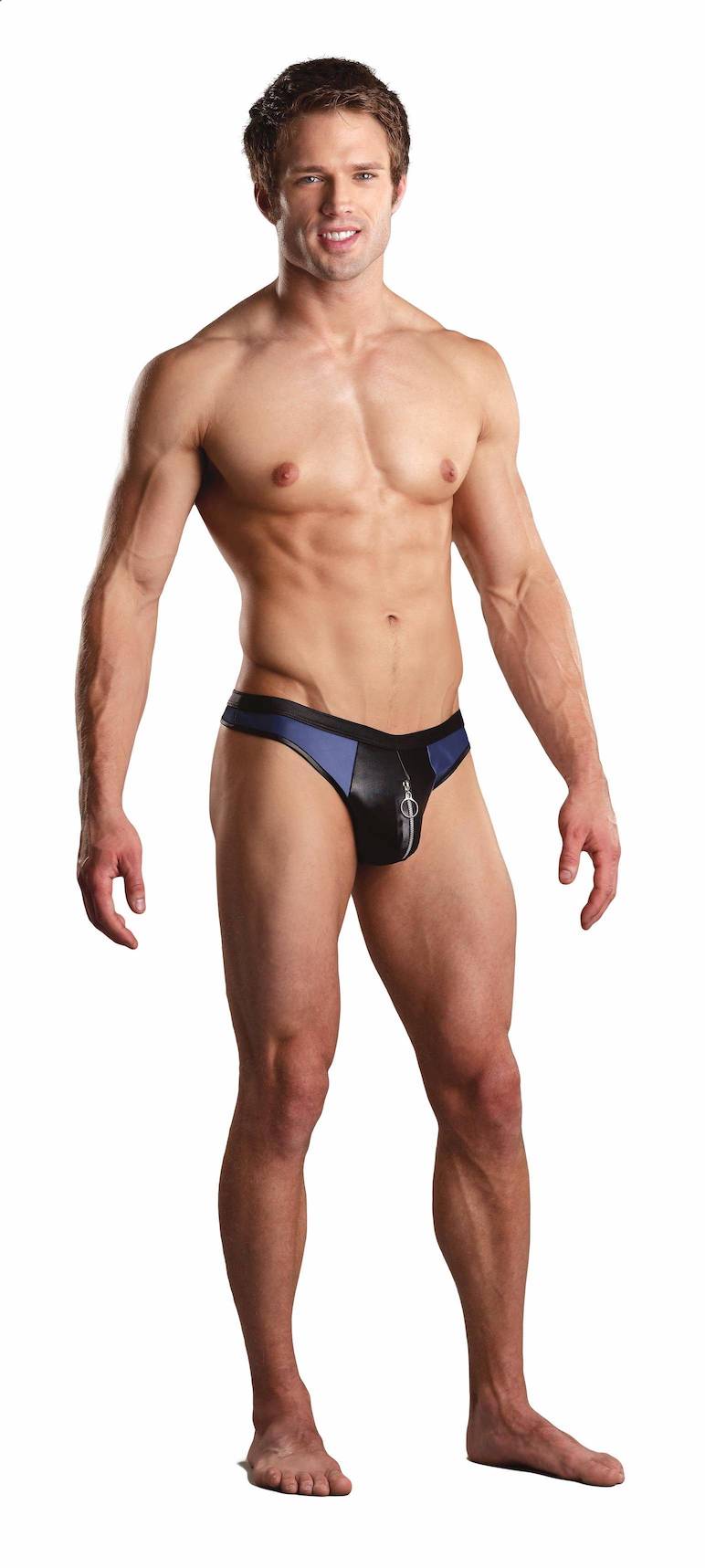 mp441196 malepower zipper thong blue black